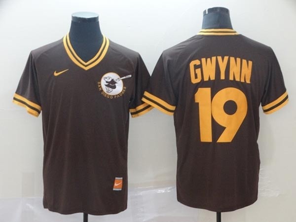 MLB San Diego Padres #19 Tony Gwynn Brown Nike Throwback Jersey