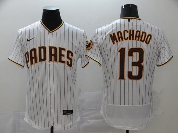 MLB San Diego Padres #13 Manny Machado White 2020 Nike Flexbase Jerseys