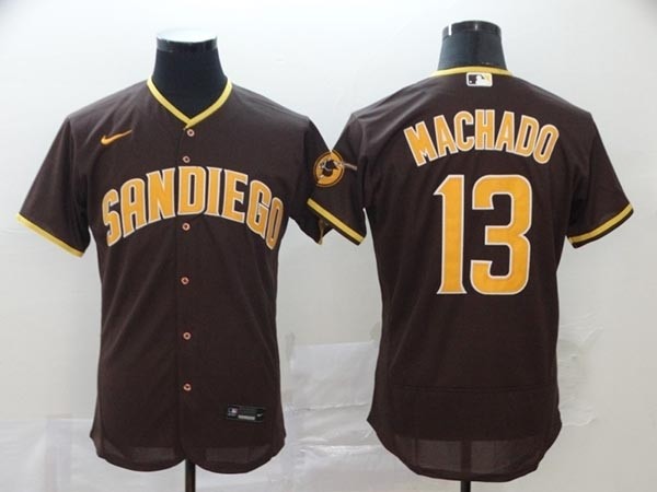 MLB San Diego Padres #13 Manny Machado Brown 2020 Nike Flexbase Jersey