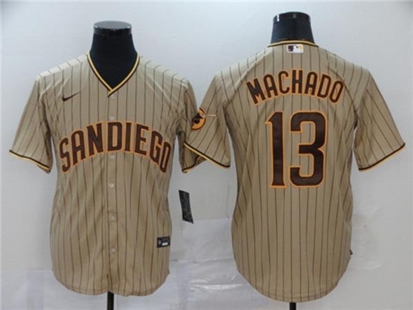 MLB San Diego Padres #13 Manny Machado Grey 2020 Nike Cool Base Jersey