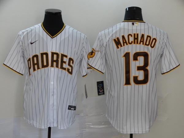 MLB San Diego Padres #13 Manny Machado White 2020 Nike Cool Base Jersey