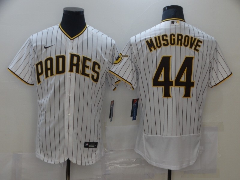 Men's San Diego Padres #44 Musgrove White Home Flexbase Jersey