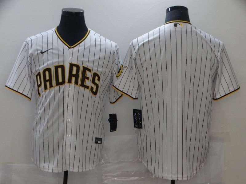 Men's San Diego Padres Blank White Nike Coolbase Jersey