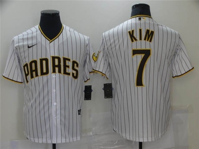 San Diego Padres #7 Ha-Seong Kim White 2020 Cool Base Jersey