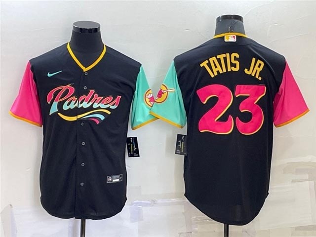 San Diego Padres #23 Fernando Tatis Jr. Black 2022 City Connect Cool Base Jersey