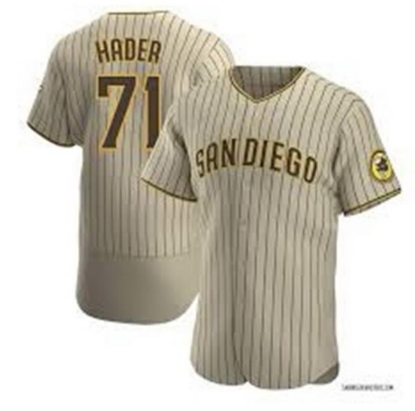 Men's San Diego Padres #71 Josh Hader Tan Flex Base Stitched Baseball Jersey