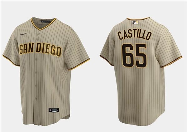 Men's San Diego Padres #65 Jose Castillo Tan Cool Base Stitched Jersey