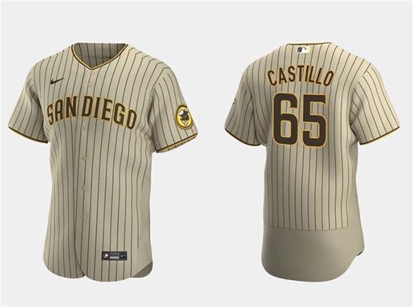 Men's San Diego Padres #65 Jose Castillo Tan Flex Base Stitched Baseball Jersey