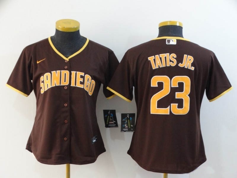 Women San Diego Padres #23 Fernando Tatis Jr. Brown 2020 Nike Cool Base Jersey