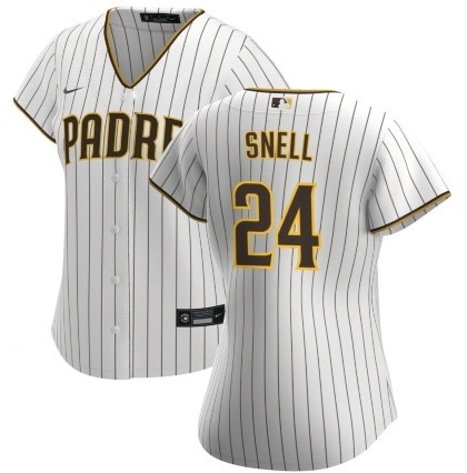 Women San Diego Padres #24 Blake Snell White Jersey