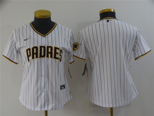 Women's San Diego Padres Blank White Cool Base Team Jersey