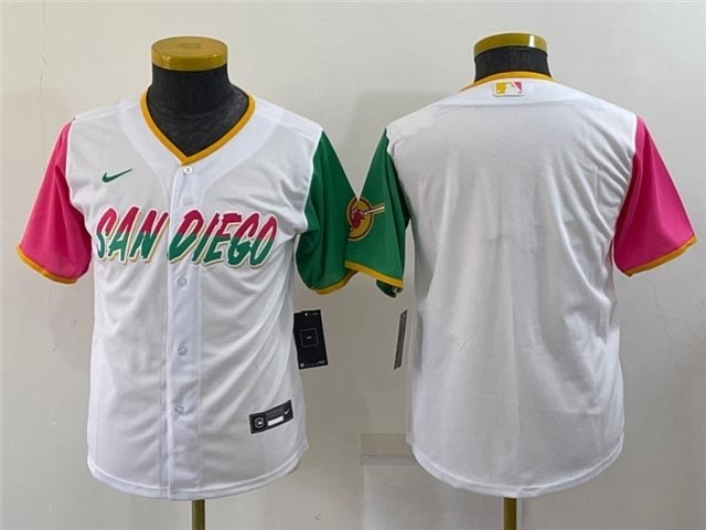 Youth San Diego Padres White 2022 City Connect Cool Base Team Jersey