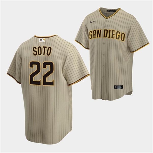 Youth San Diego Padres #22 Juan Soto Tan Stitched Baseball Jersey