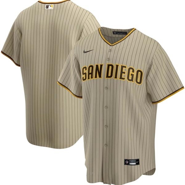 Youth San Diego Padres Blank Tan Stitched Baseball Jersey