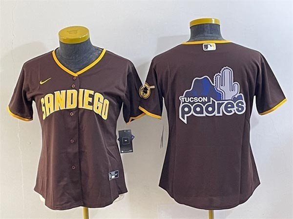 Youth San Diego Padres Brown Team Big Logo Stitched Baseball Jersey