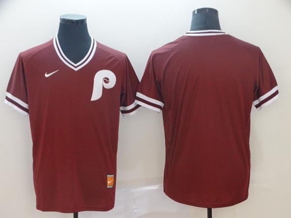 MLB Philadelphia Phillies Blank Red Nike Throwback Jersey