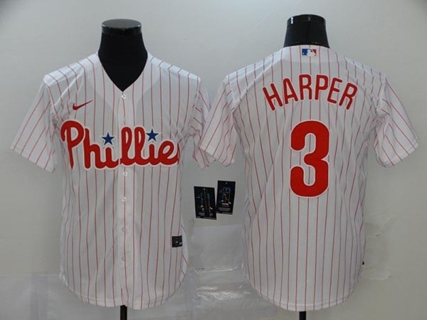 MLB Philadelphia Phillies #3 Bryce Harper White 2020 Nike Cool Base Jersey