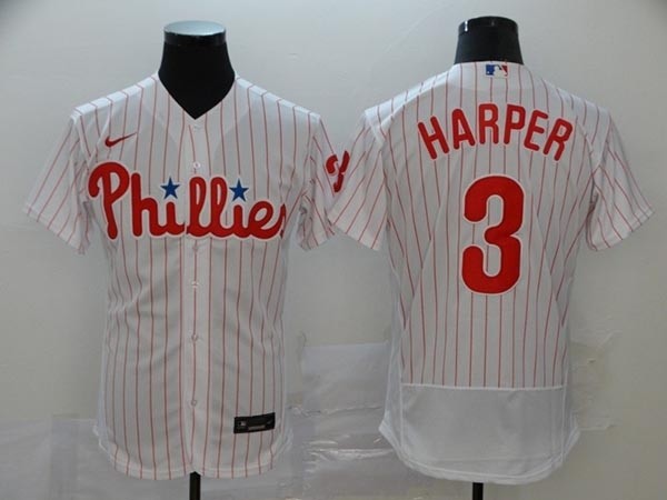 MLB Philadelphia Phillies #3 Bryce Harper White 2020 Nike Flexbase Jersey