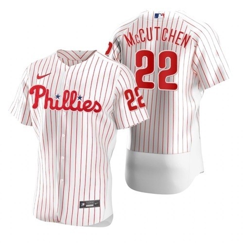 Men's Philadelphia Phillies #22 Andrew McCutchen Nike White Home 2020 Authentic Player MLB Jersey