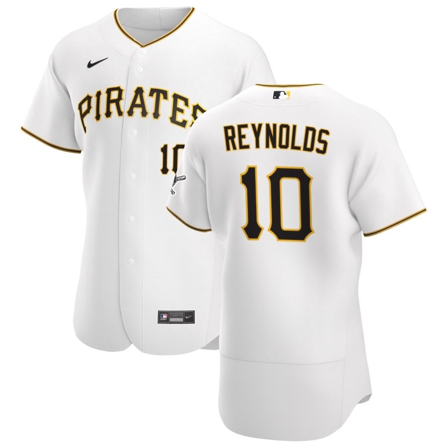 Men's Pittsburgh Pirates #10 Bryan Reynolds Nike White Home 2020 Authentic Player MLB Jersey