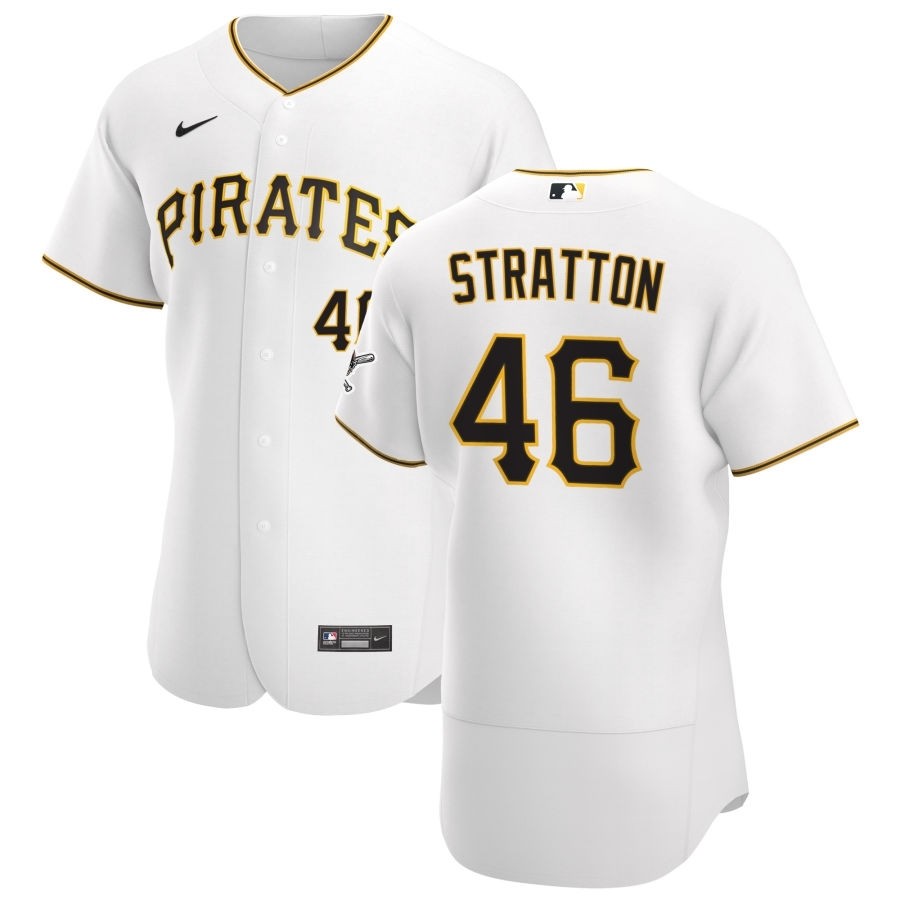 Men's Pittsburgh Pirates #46 Chris Stratton Nike White Home 2020 Authentic Player MLB Jersey