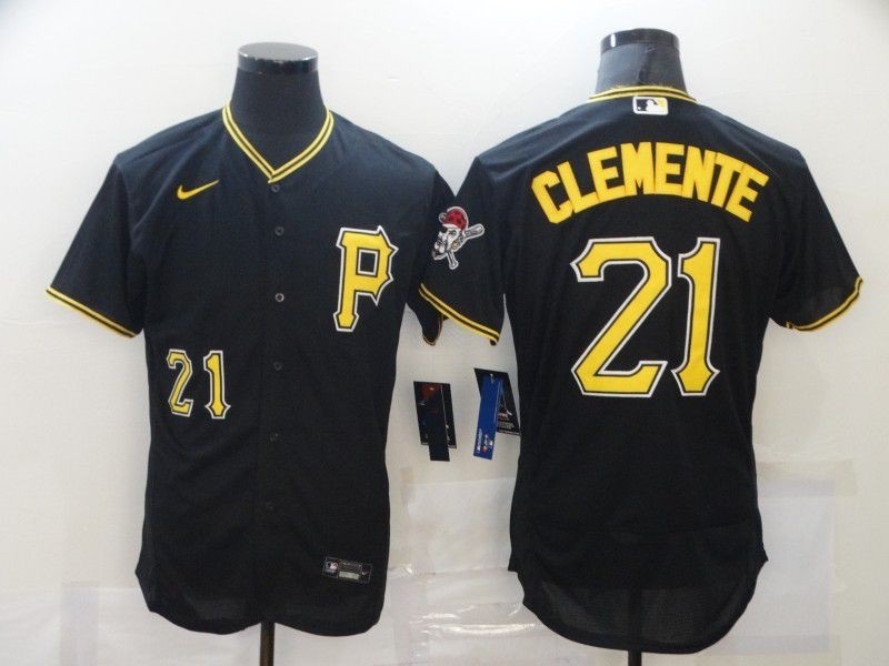 MLB Pittsburgh Pirates #21 Roberto Clemente Black 2020 Stitched Flexbase Nike Jersey