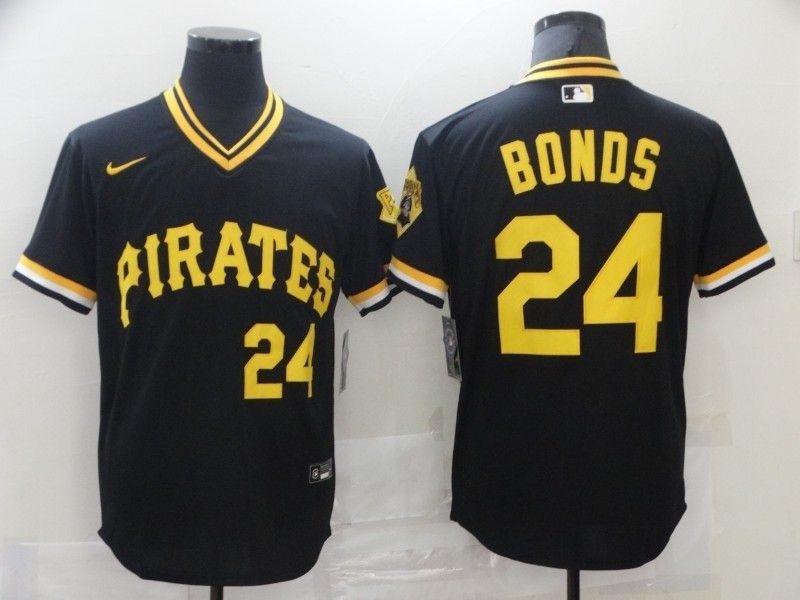 Men'S Pittsburgh Pirates #24 Bonds Black Game 2021 Nike MLB Jersey