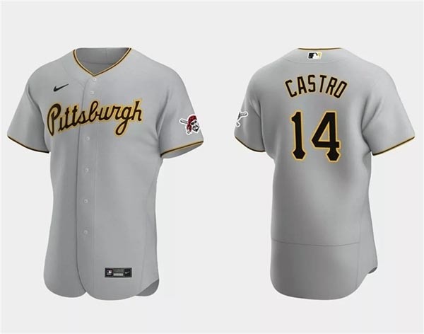 Men's Pittsburgh Pirates #14 Rodolfo Castro Grey Flex Base Stitched Baseball Jersey