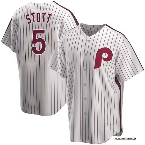 Men's Nike Philadelphia Phillies #5 Bryson Stott White Cooperstown Collection Home Stitched Baseball Jersey