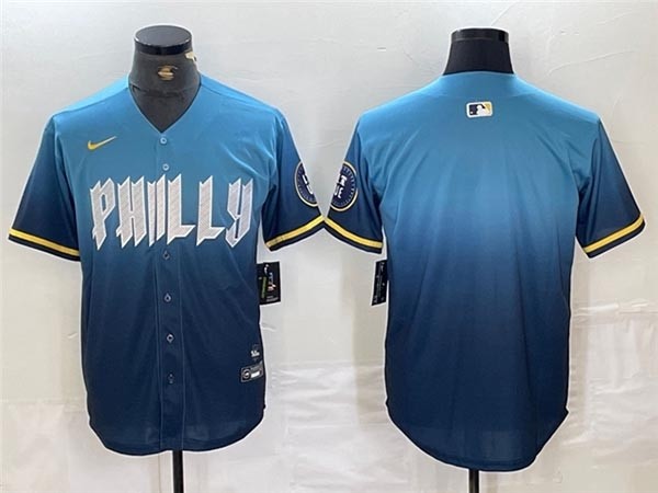 Men's Philadelphia Phillies Blue 2024 City Connect Limited Team Jersey