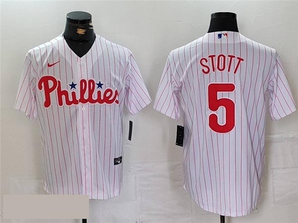 Men's Philadelphia Phillies #5 Bryson Stott White Limited Jersey