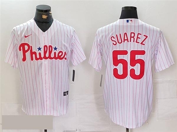 Men's Philadelphia Phillies #55 Ranger Suarez White Limited Jersey