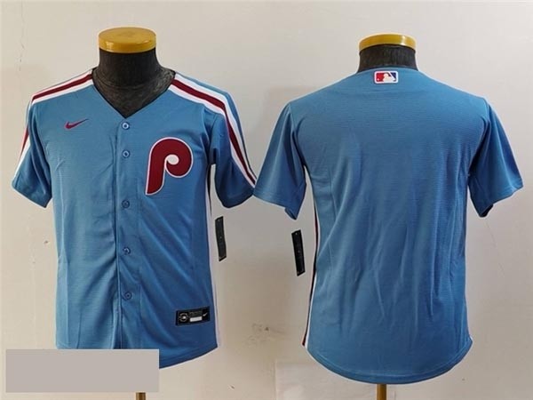 Youth Philadelphia Phillies Blank Light Blue Team Jersey