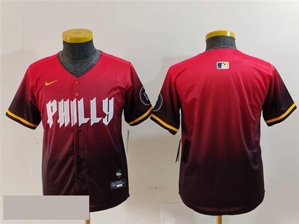 Youth Philadelphia Phillies Blank Red 2024 City Connect Limited Team Jersey