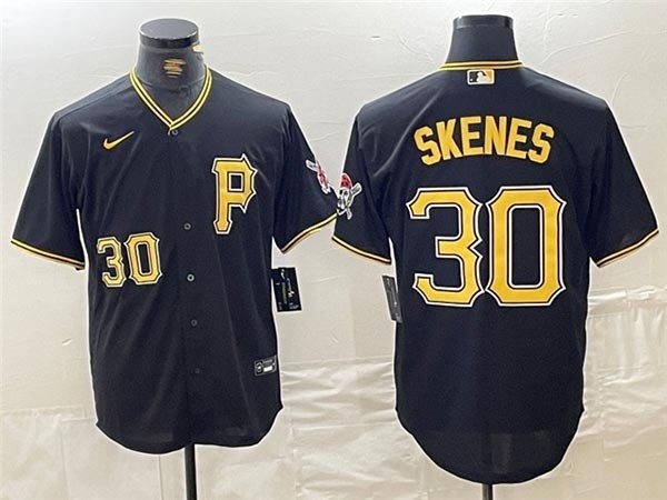 Men's Pittsburgh Pirates #30 Paul Skenes Black Limited Jersey