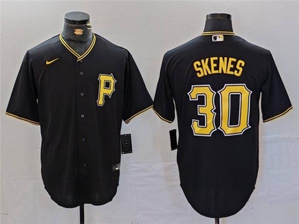 Men's Pittsburgh Pirates #30 Paul Skenes Black Limited Jersey