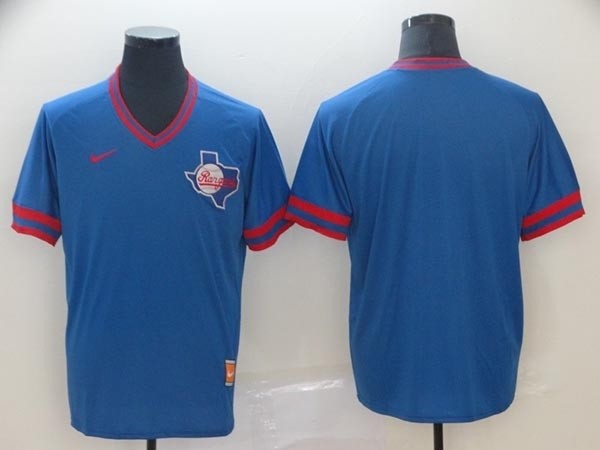 MLB Texas Rangers Blank Blue Nike Throwback Jersey