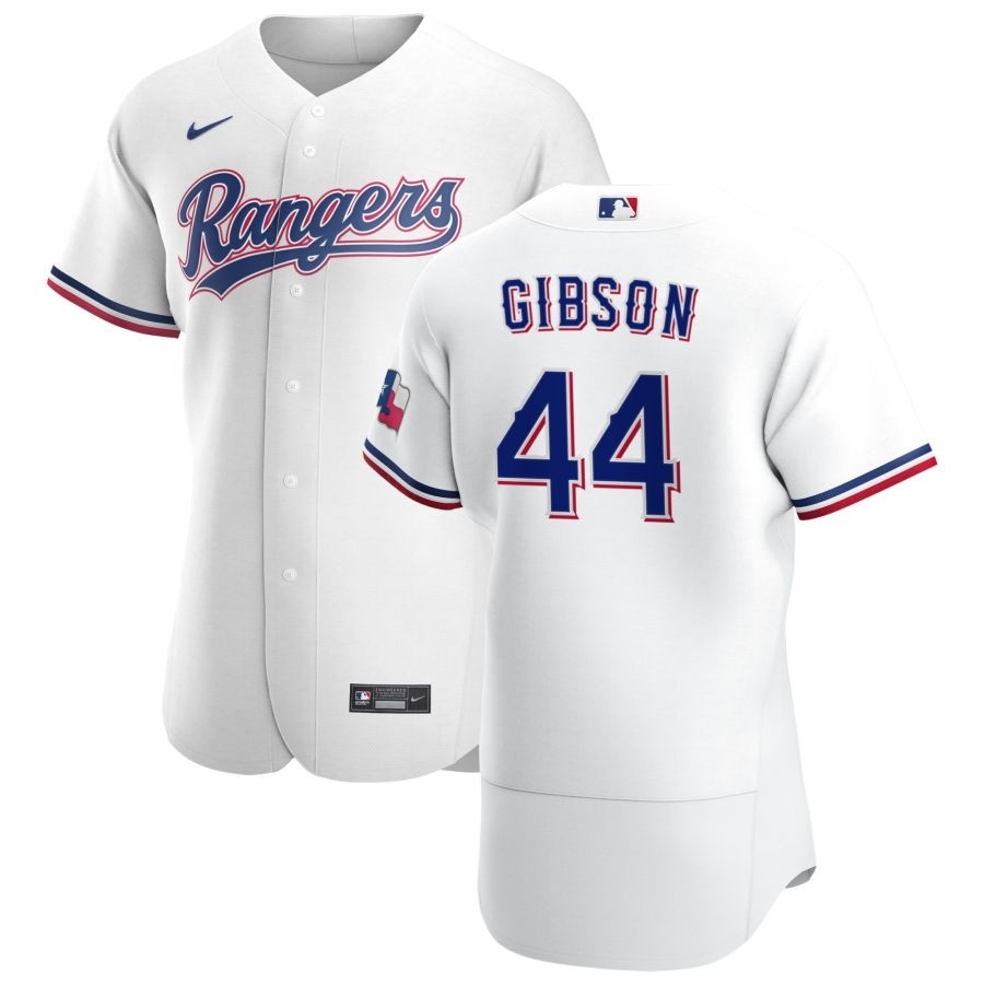 Men's Texas Rangers #44 Kyle Gibson  Nike White Home 2020 Authentic Player MLB Jersey