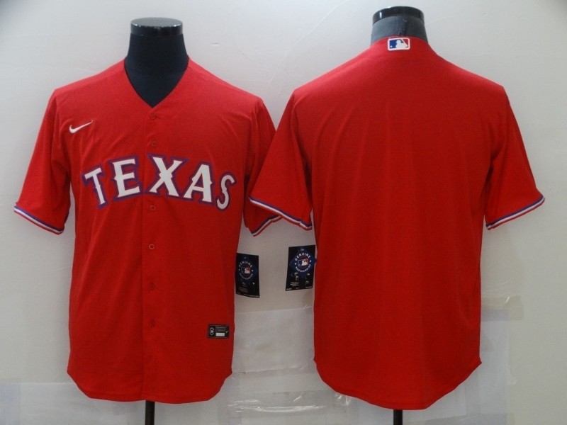 Men's Texas Rangers Blank Red Nike Coolbase Jersey