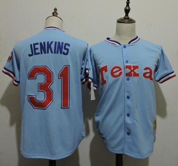 Men's Throwback Texas Rangers #31 Ferguson Jenkins Blue Cooperstown Collection MLB Jersey