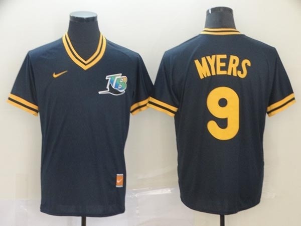 MLB Tampa Bay Rays #9 Wil Myers Navy Nike Throwback Jersey