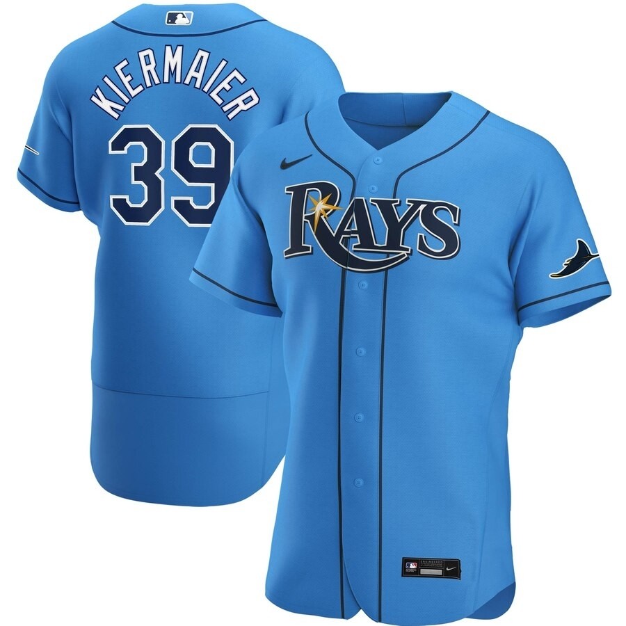 Men's Tampa Bay Rays #39 Kevin Kiermaier Nike Light Blue Alternate 2020 Authentic Team MLB Jersey