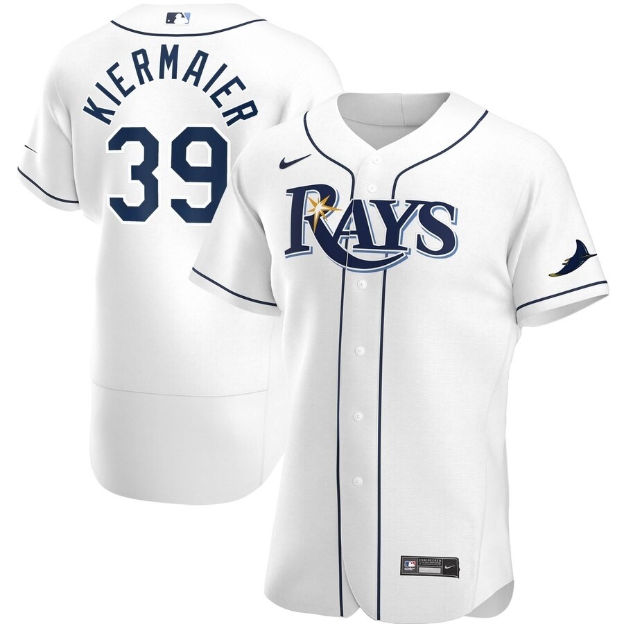 Men's Tampa Bay Rays #39 Kevin Kiermaier Nike White Home 2020 Authentic Player MLB Jersey