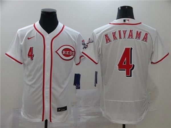 MLB Cincinnati Reds #4 Shogo Akiyama White 2020 Nike Flexbase Jersey