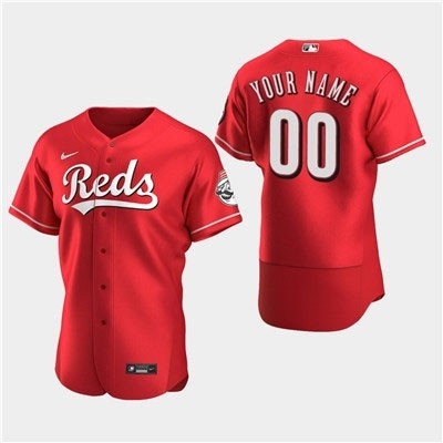 Men's Cincinnati Reds Custom Alternate Flexbase Jersey(Name and number remark in comment column)