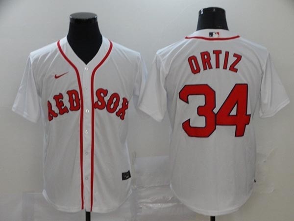 MLB Boston Red Sox #34 David Ortiz White 2020 Nike Cool Base Jersey