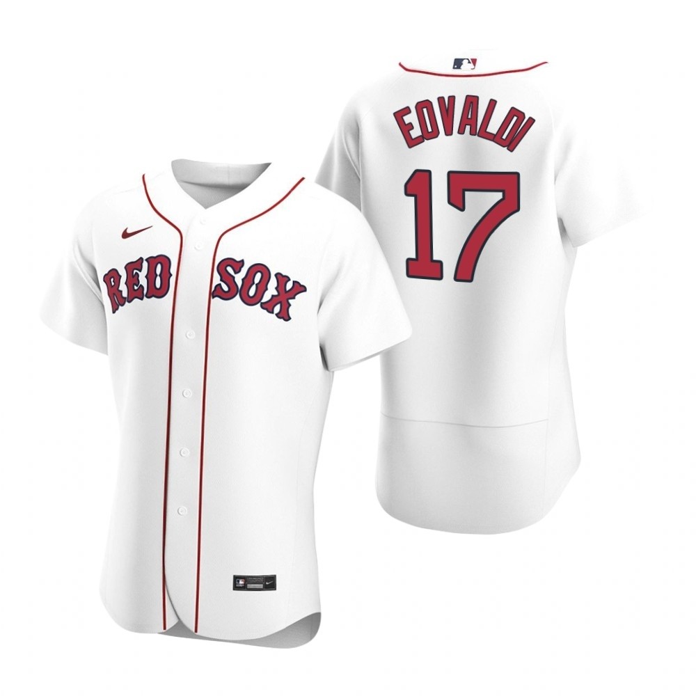 Men's Boston Red Sox #17 Nathan Eovaldi Nike White Home 2020 Authentic Team MLB Jersey