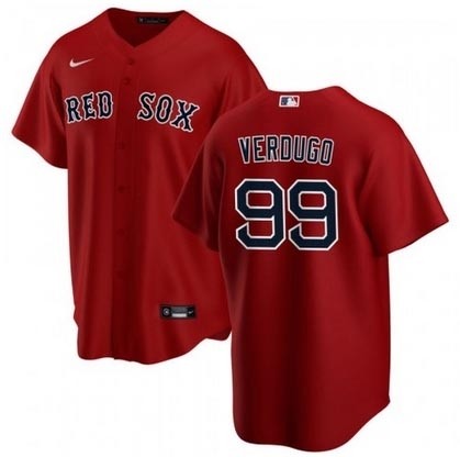 Men's Boston Red Sox #99 Alex Verdugo Red Alternate 2020 Cool Base Jersey