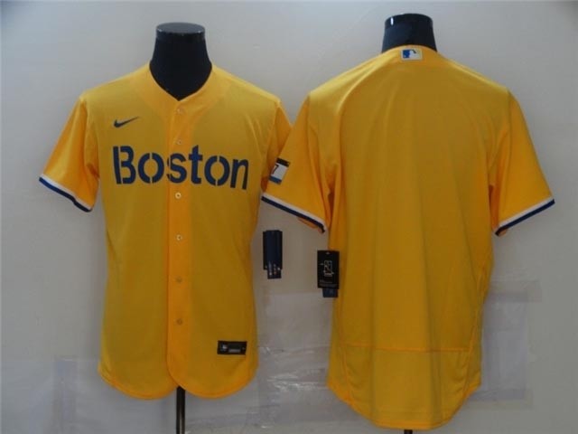 Boston Red Sox Gold 2021 City Connect Flex Base Team Jersey