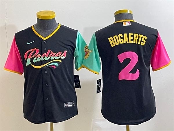 Women's San Diego Padres #2 Xander Bogaerts Black City Connect Stitched Baseball Jersey(Run Small)